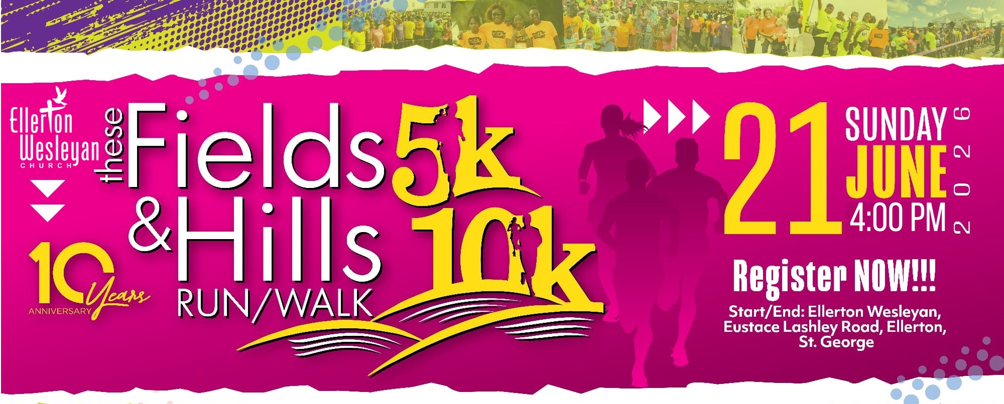 These Fields & Hills 5K/10K Run & Walk Banner