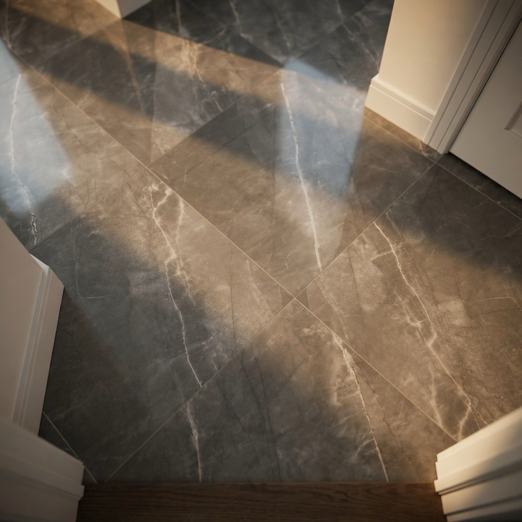 Marble-Look Bathroom Tile