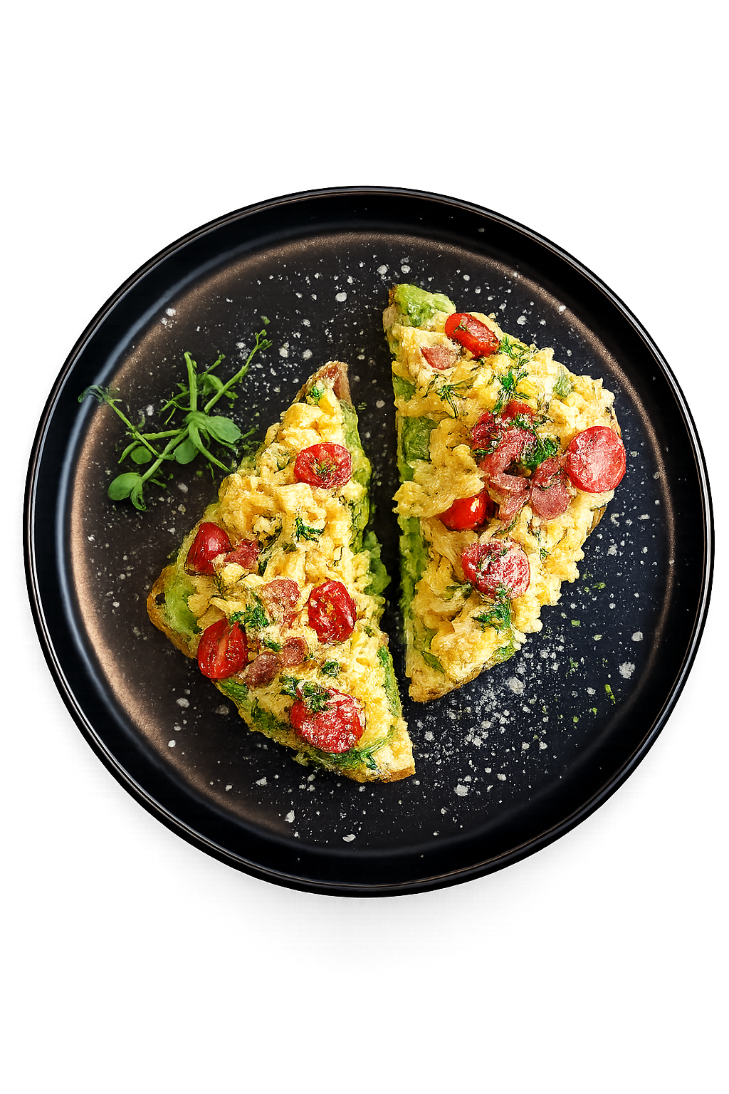Toast cu scrambled eggs