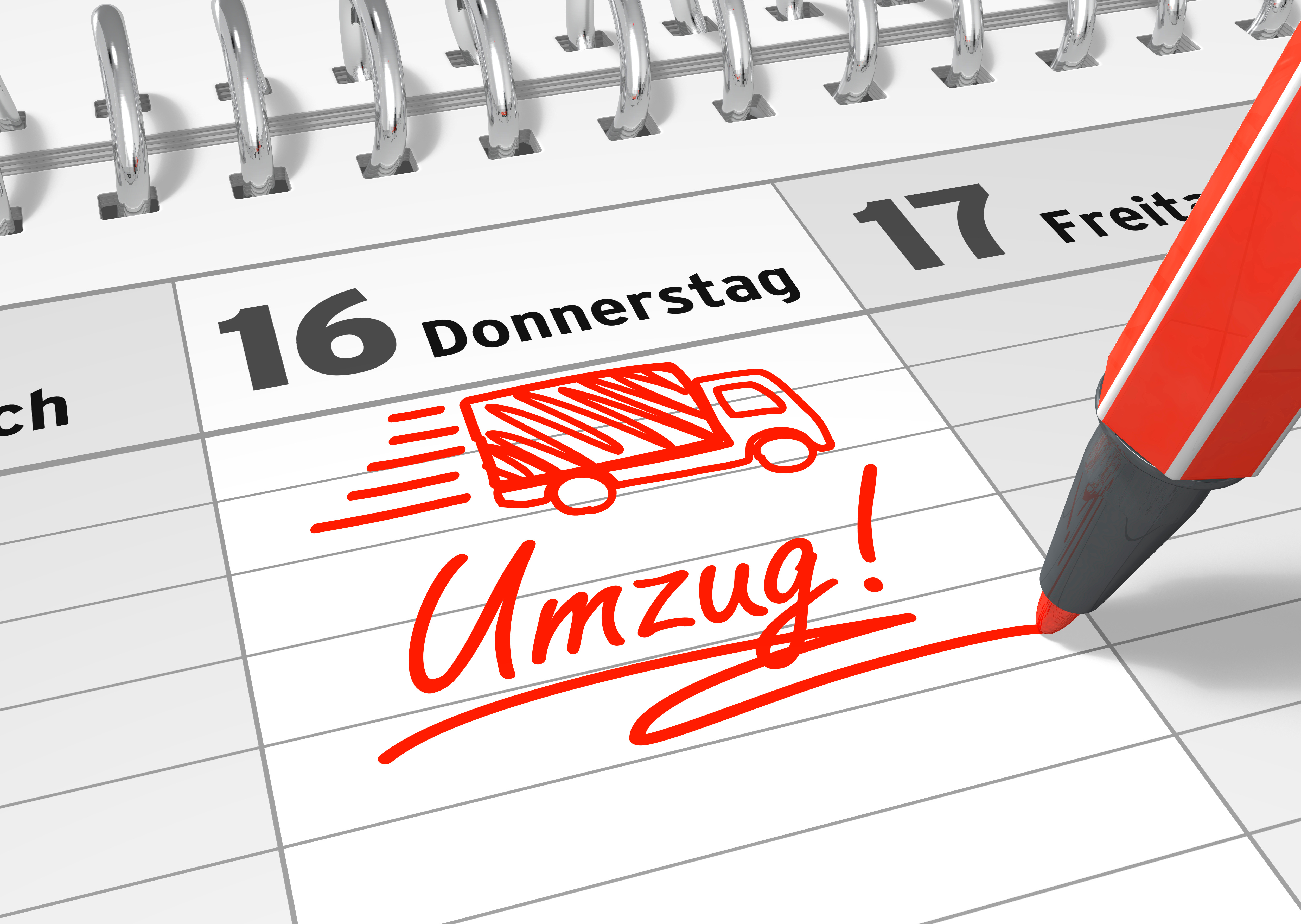 Umzugstermin im Kalender eintragen – Umzug Berlin-Neukölln