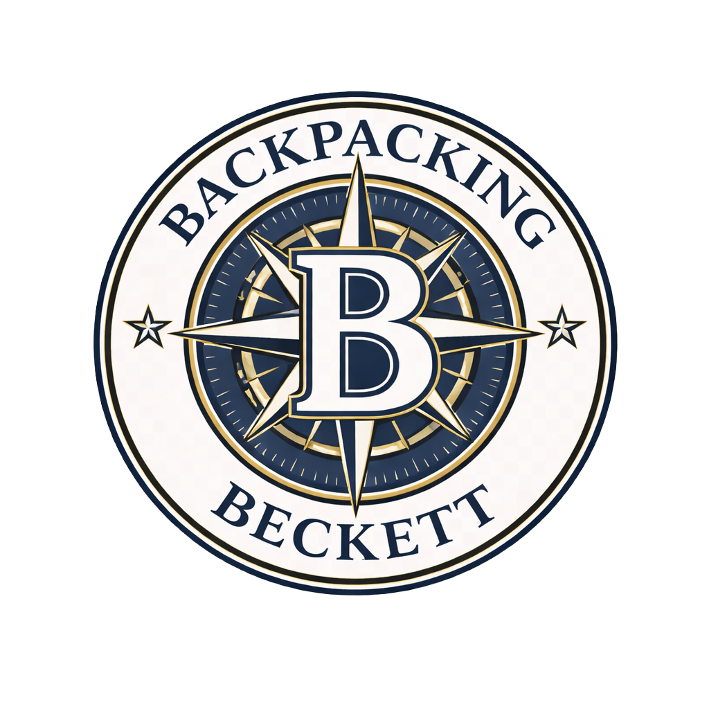 Backpacking Beckett compass logo