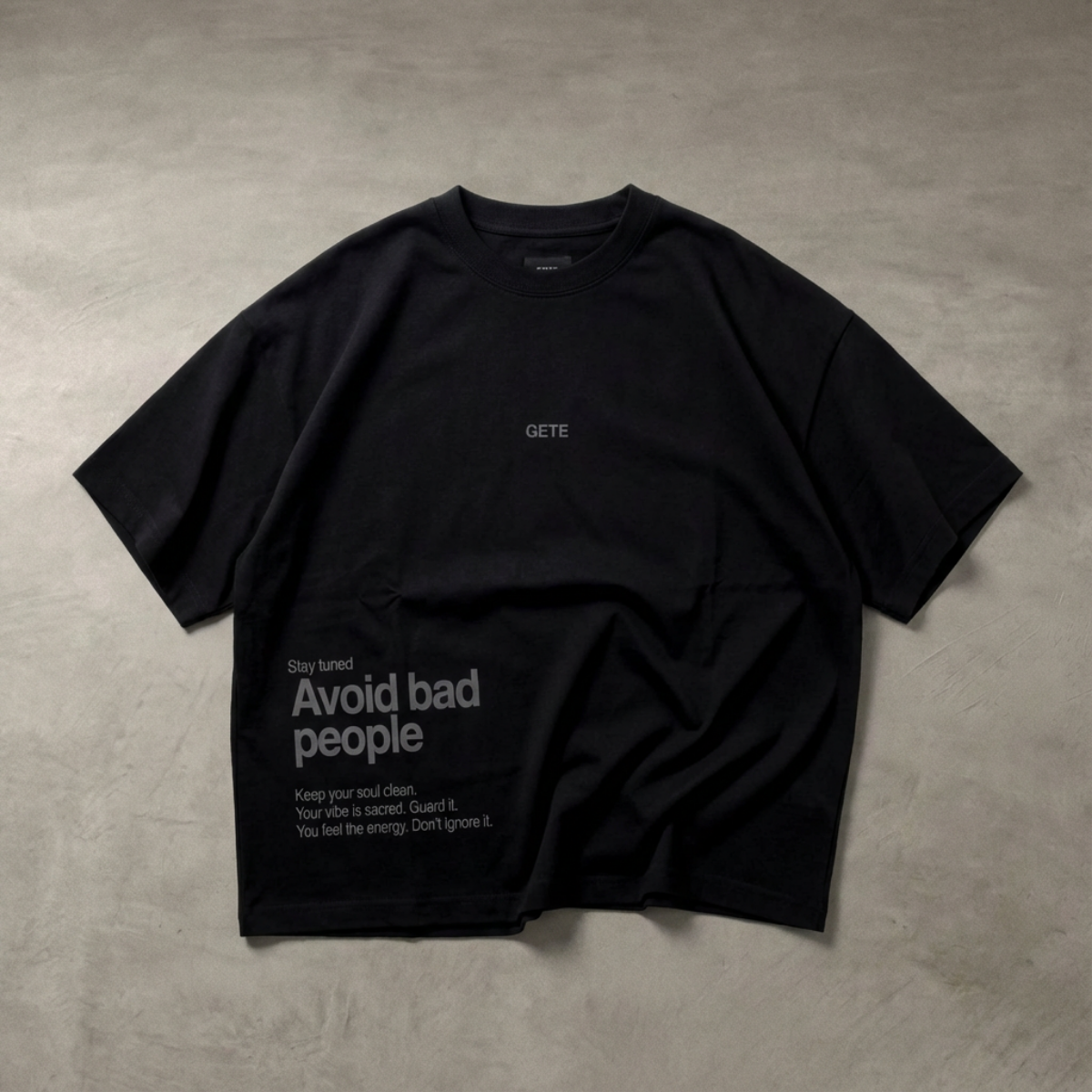 Camiseta Getê Studios preta - Frente flat