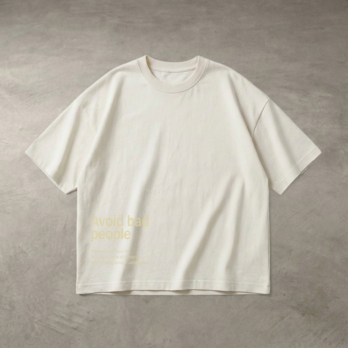 Camiseta Getê Studios off-white - Frente flat