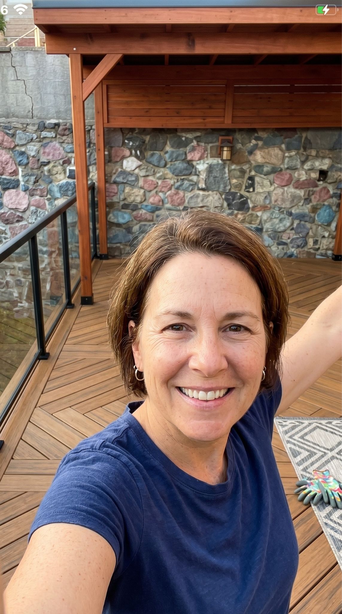 Carol H. with their new deck