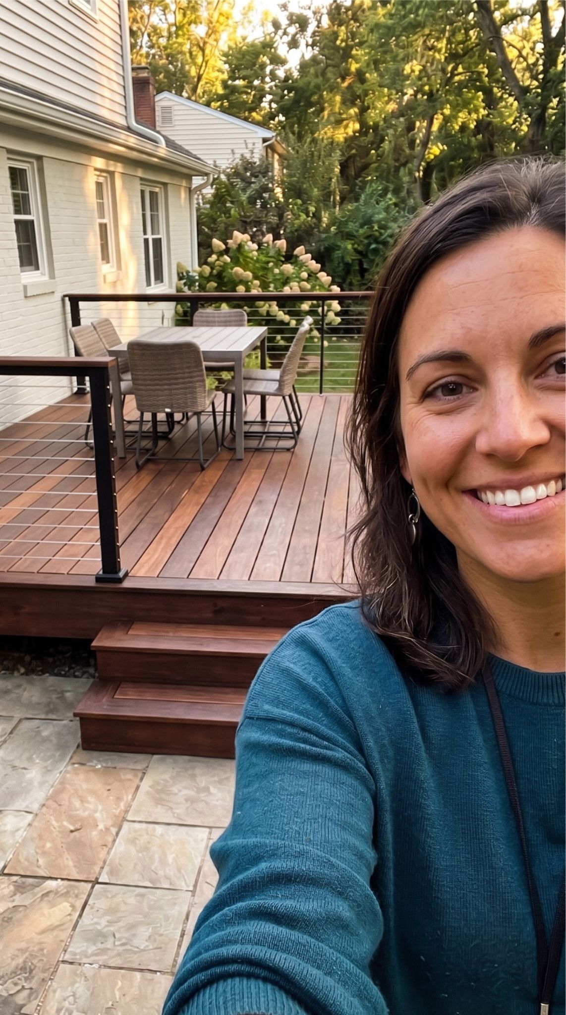 Amanda K. with their new deck