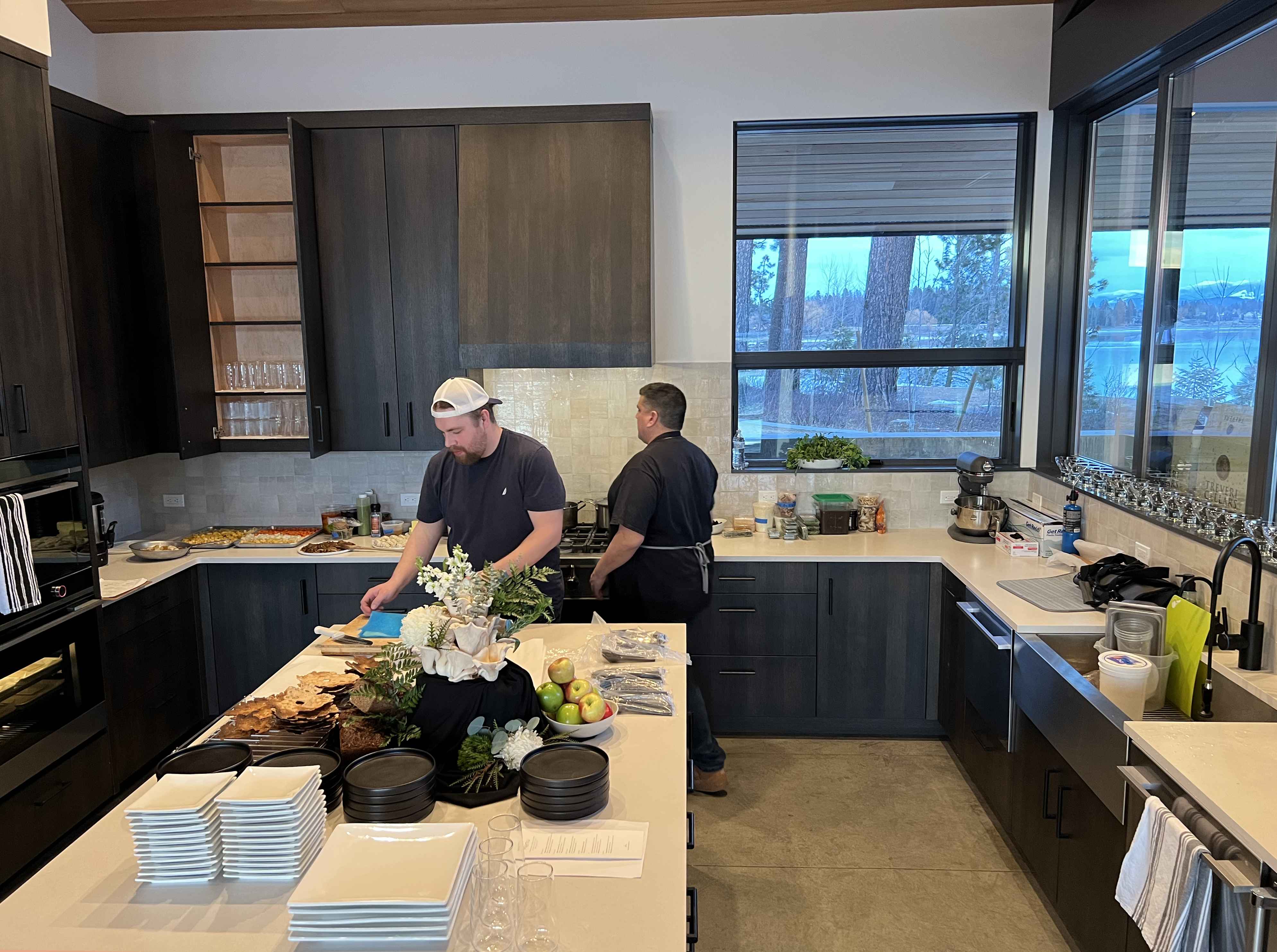 Professional kitchen in action