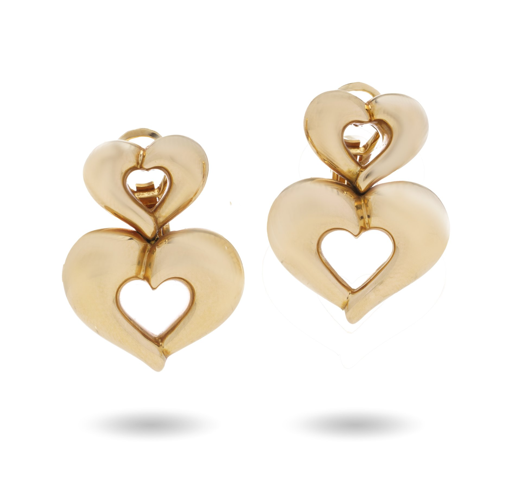 Van Cleef & Arpels 18kt Gold Heart Clip-On Earrings