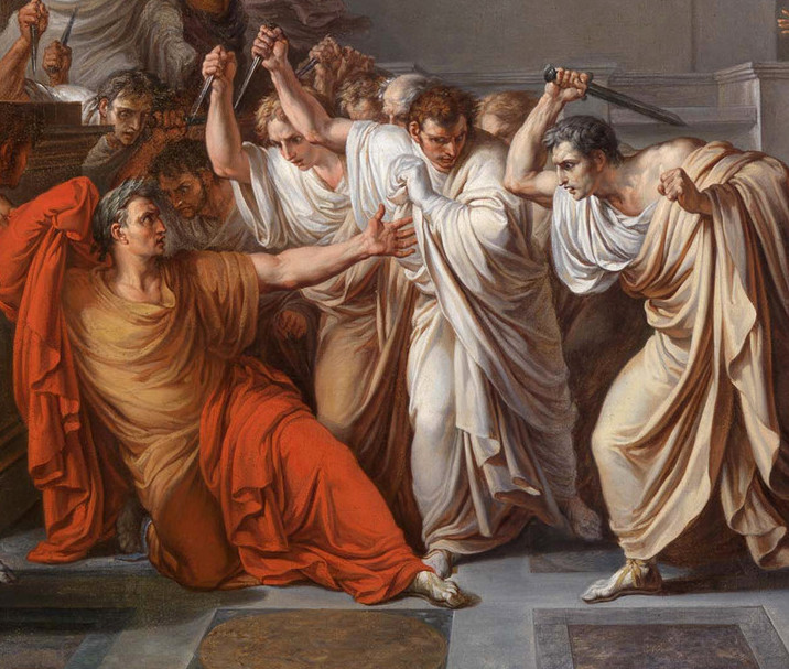 Vincenzo Camuccini — 'The Death of Julius Caesar' (detail, c. 1804)