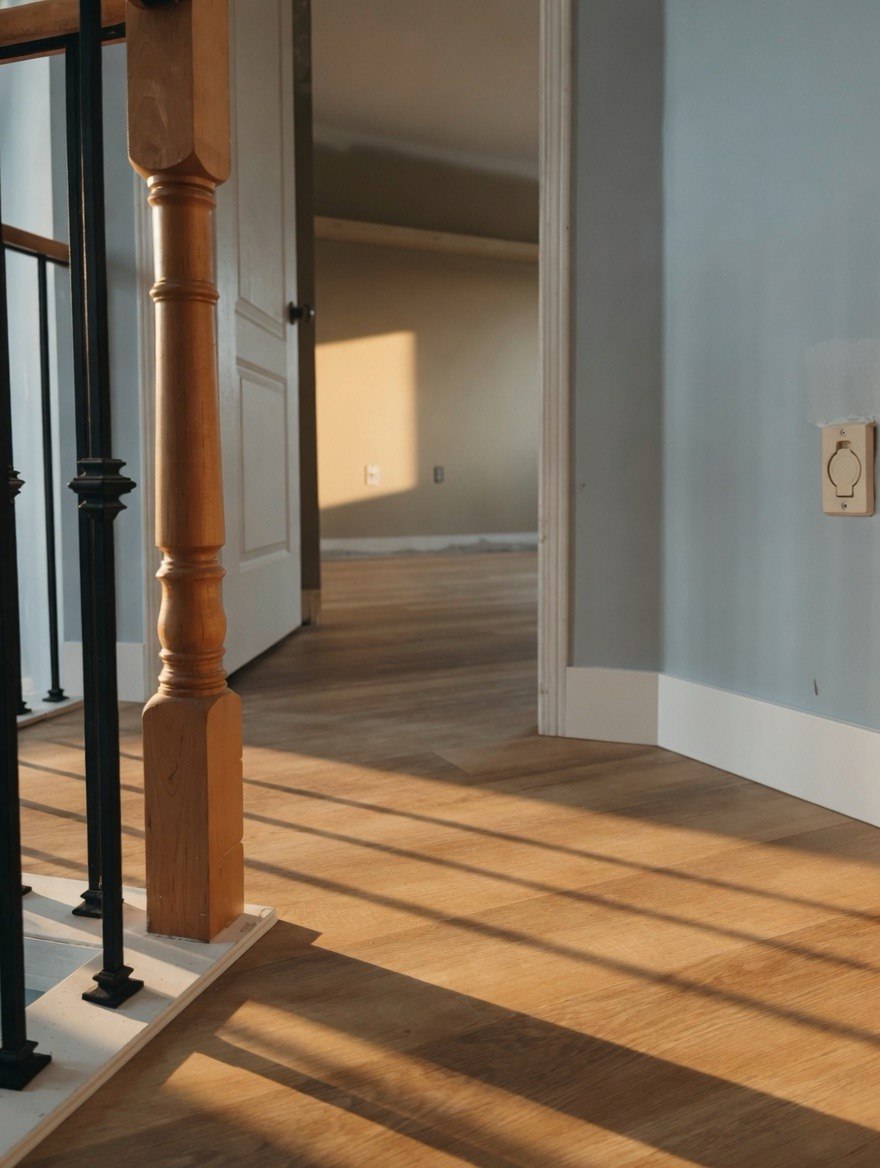 Light Oak Vinyl Plank Hallway