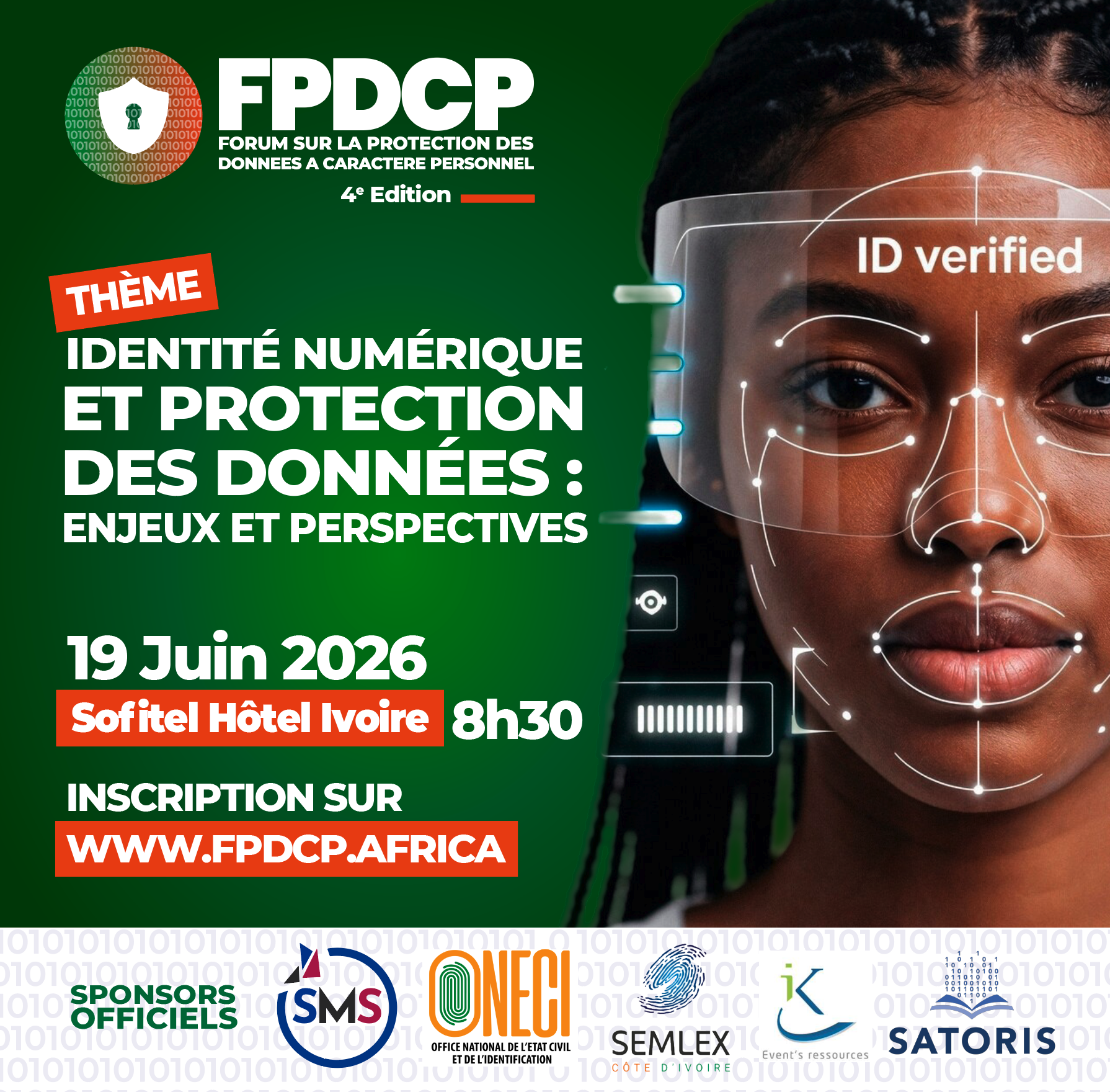 Visuel officiel du FPDCP 2026 - Identité numérique et protection des données