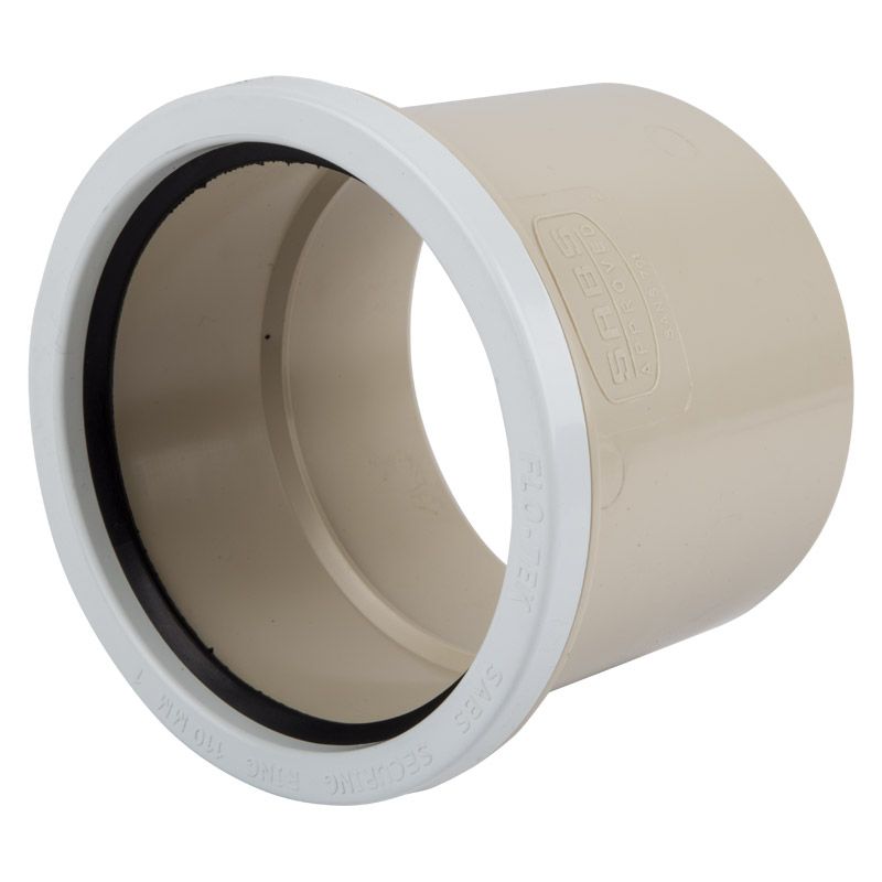 Waste Socket UG Solvent Ring 110mm SABS