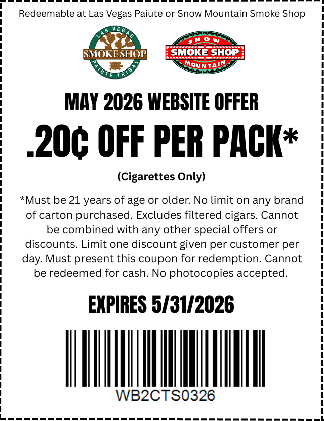 .20¢ Off Per Pack coupon