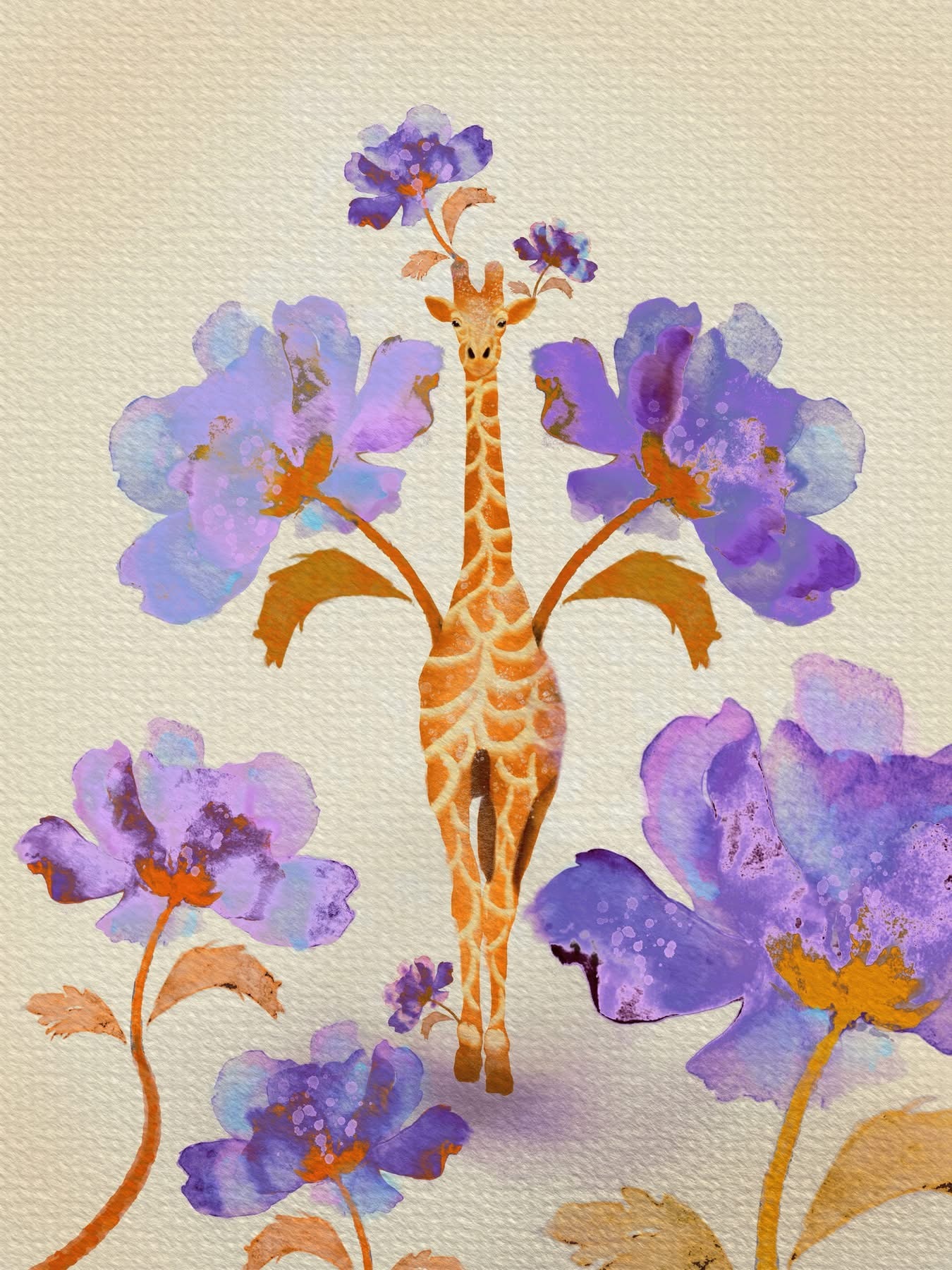 Sara Johansson — Watercolor Giraffe