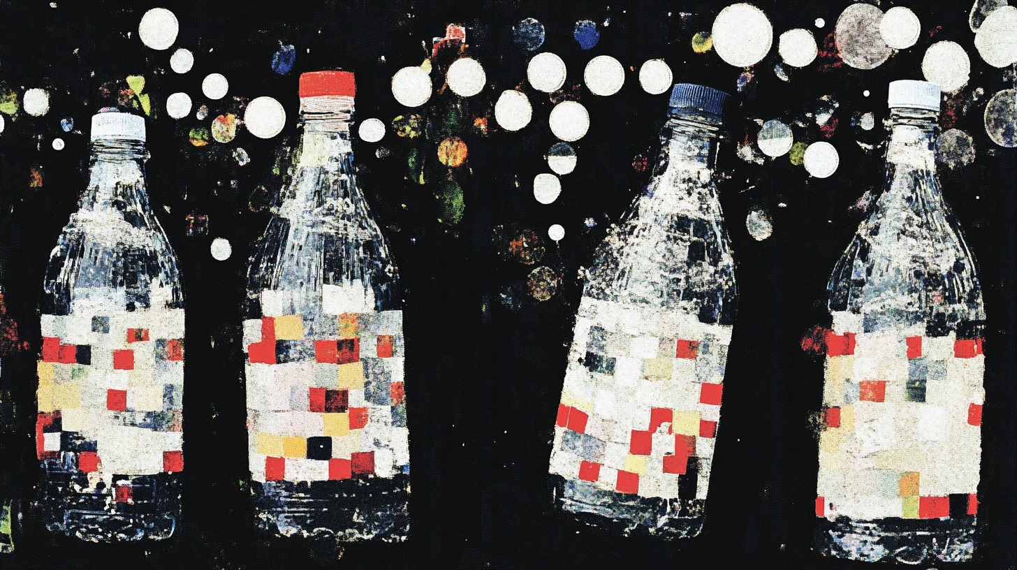 Artistic soda bottles