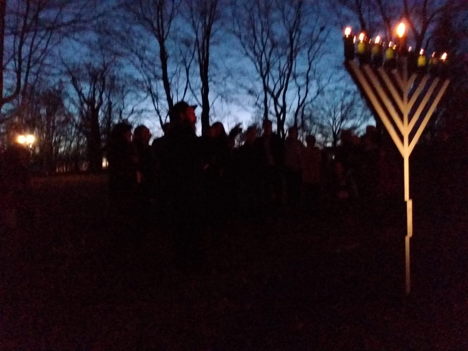 Menorah lighting