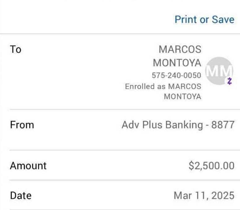 Bank Transfer Receipt