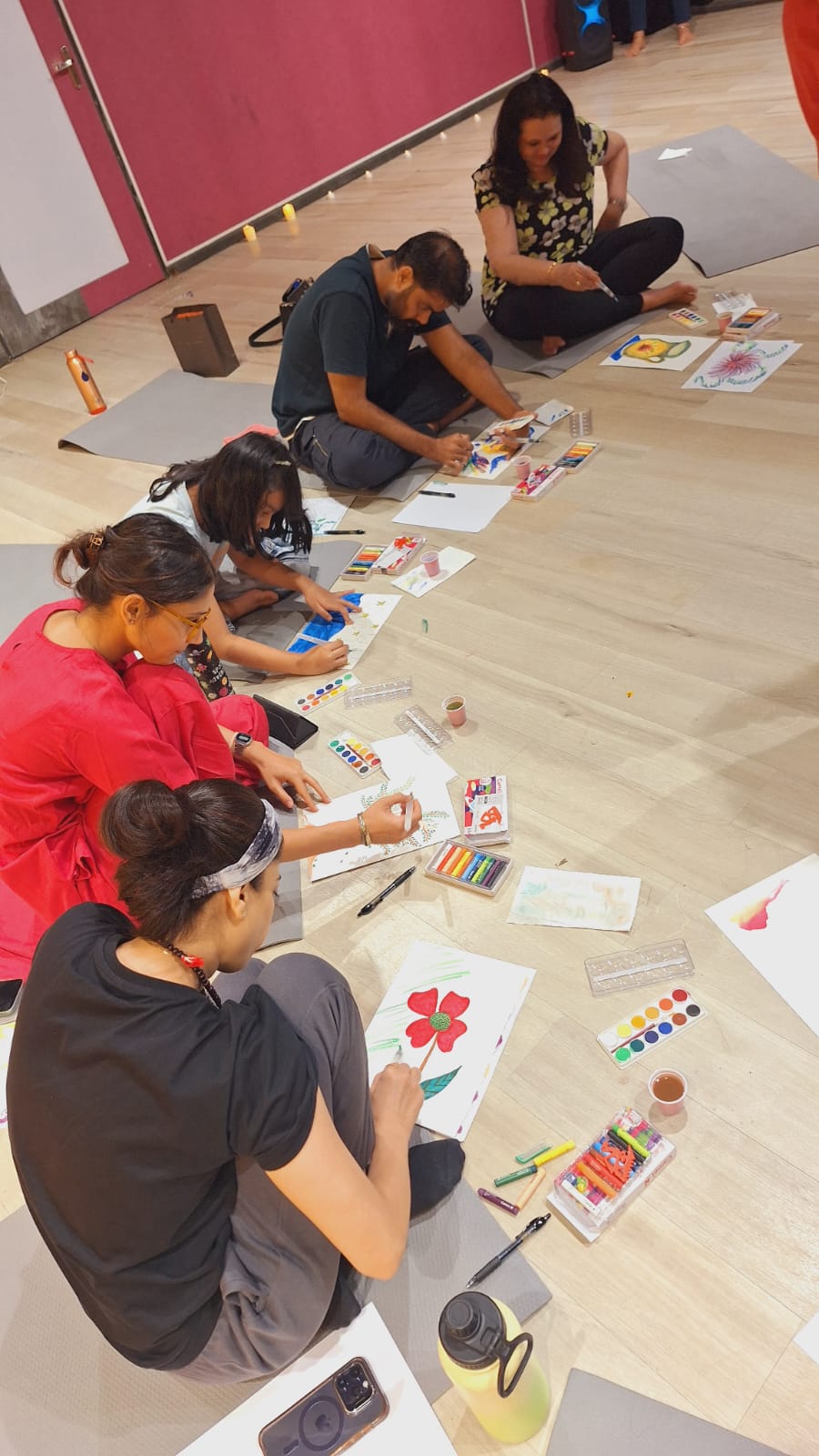 Creative art therapy session with participants