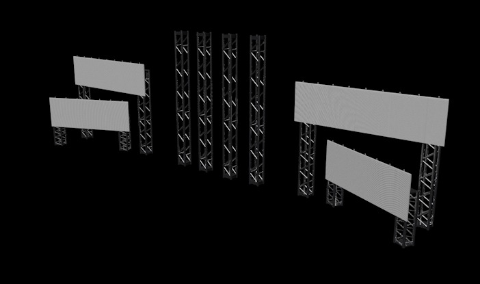 Projeto 3D de estrutura para evento