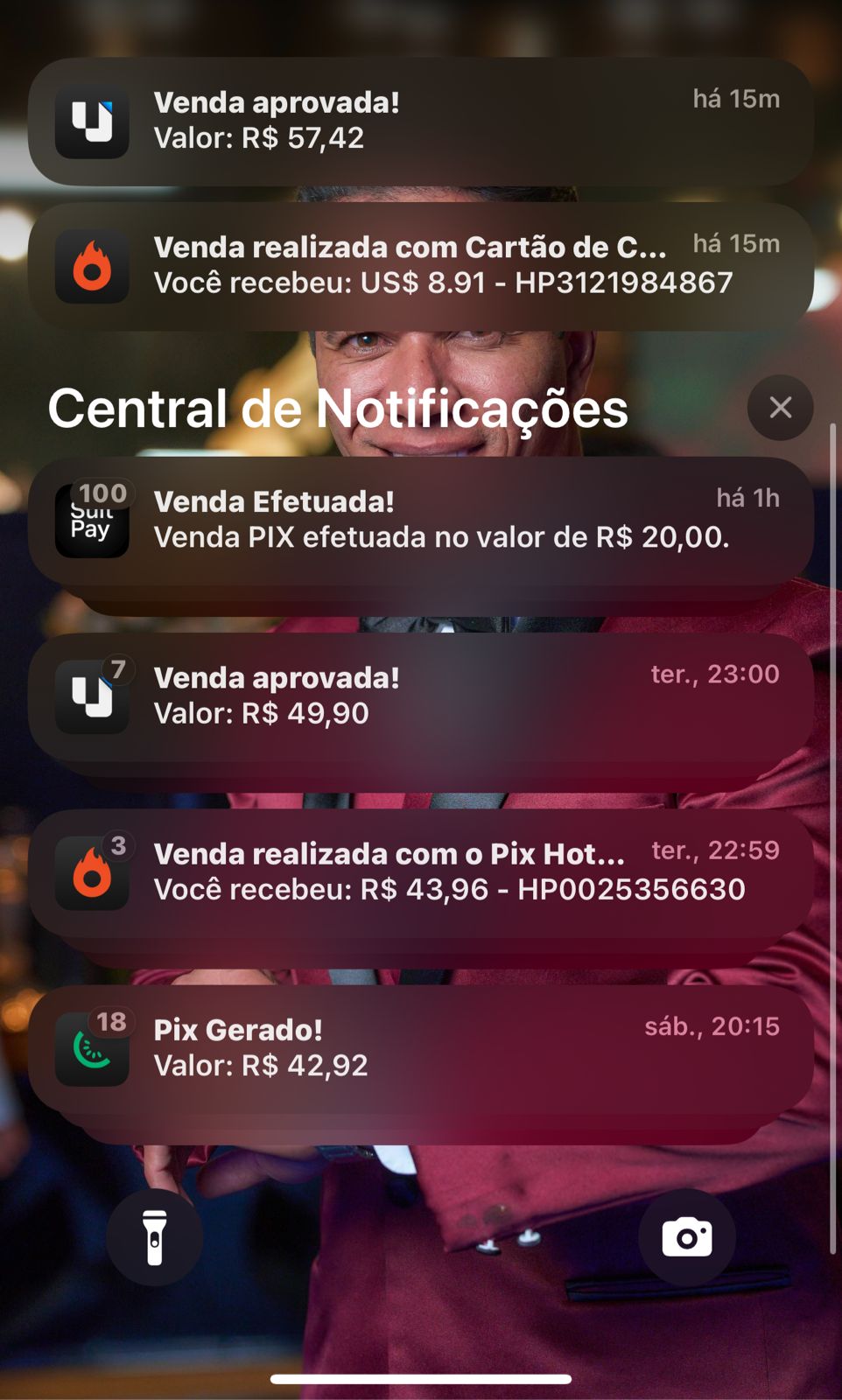 Central de Notificações - Vendas realizadas