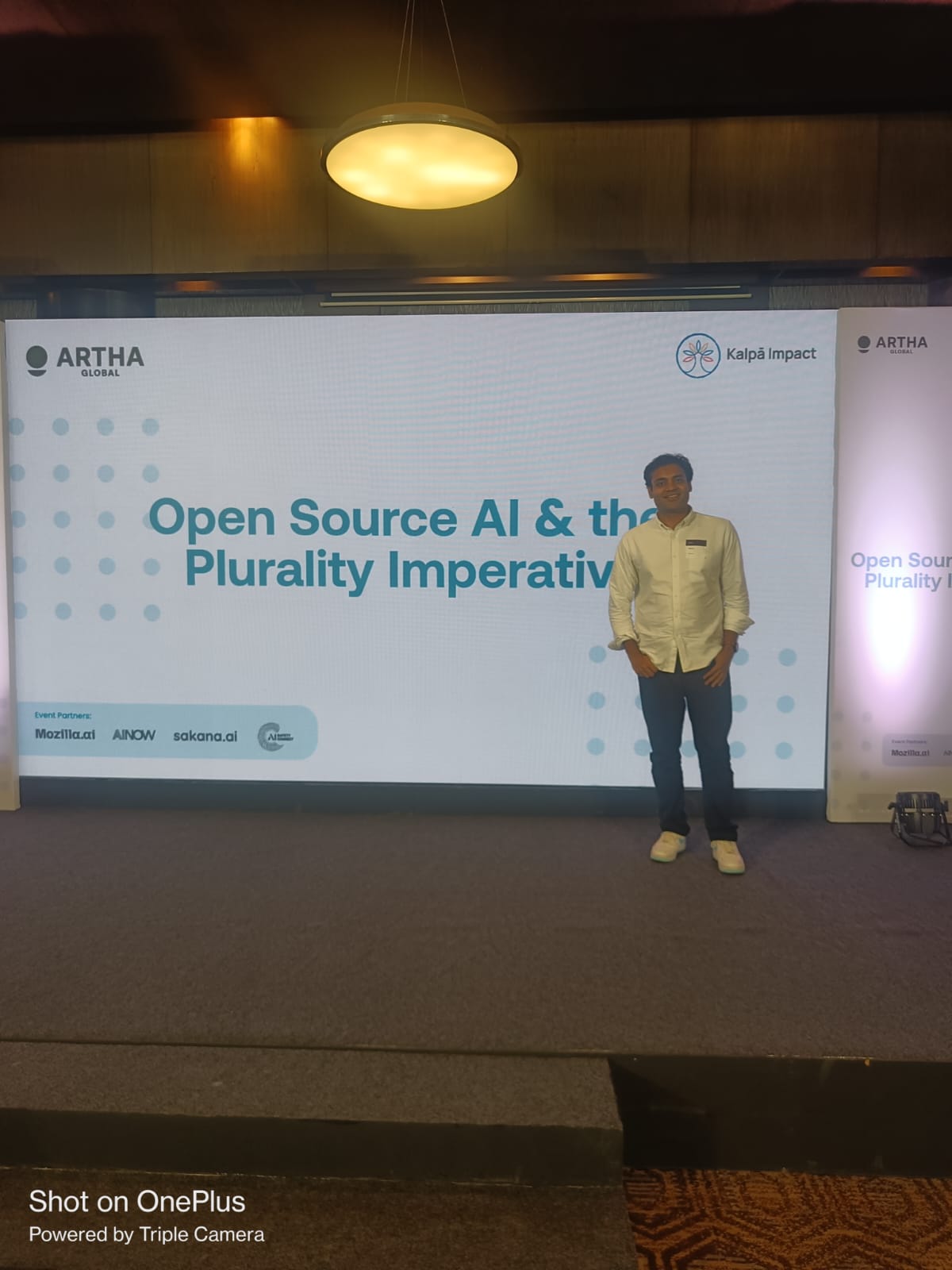 Rahul at Open Source AI & Plurality Imperative session