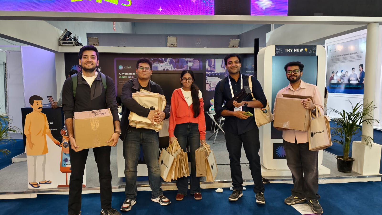 Team packing up after successful summit