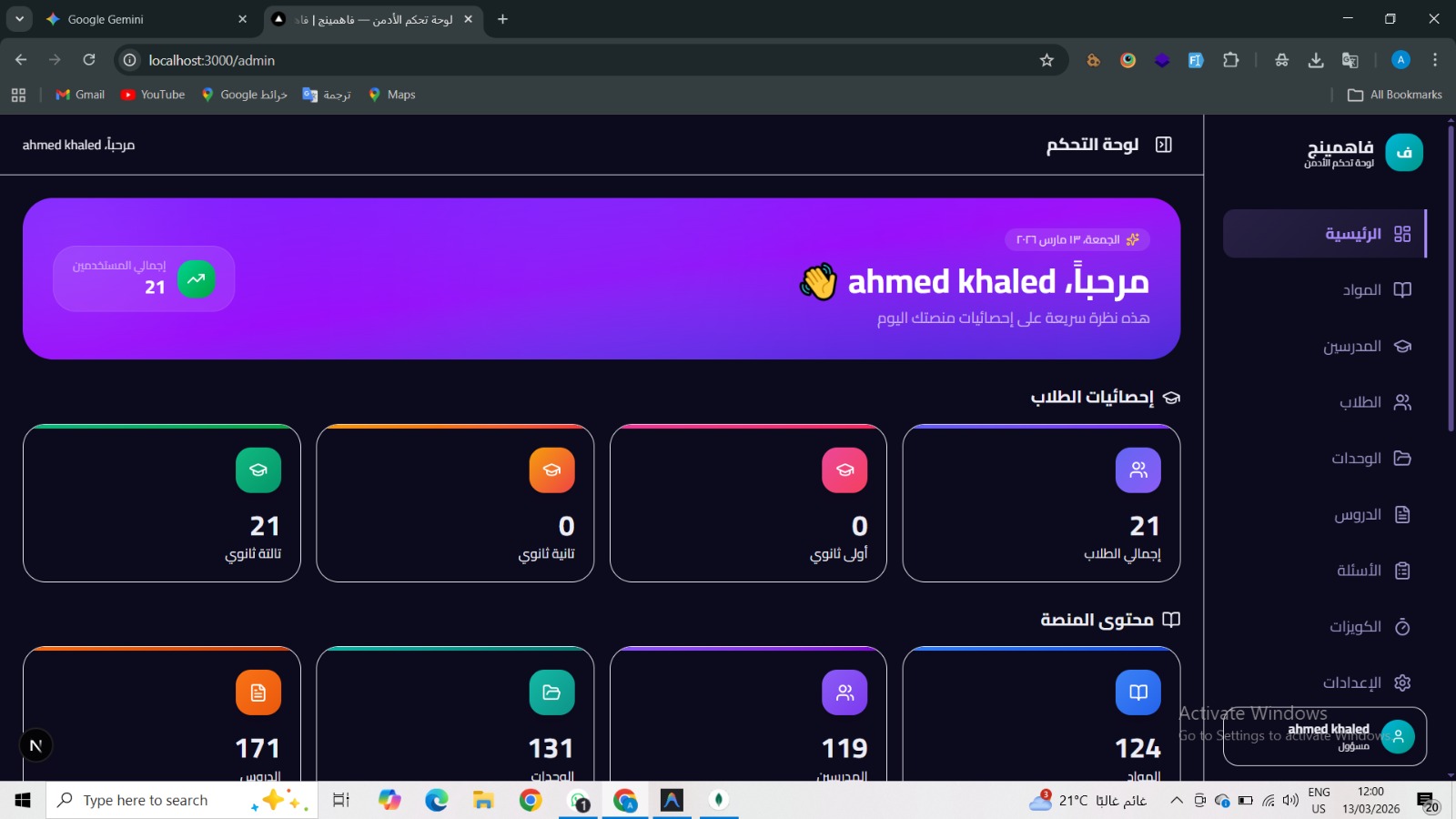 Admin Dashboard