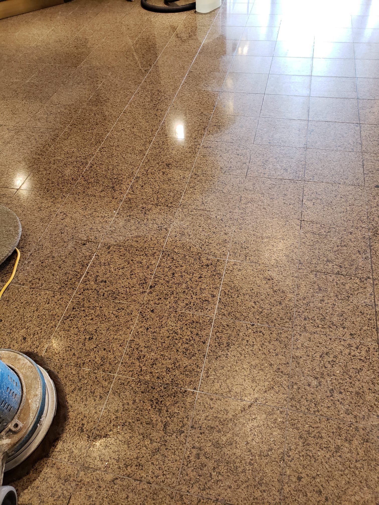 Granite floor polishing