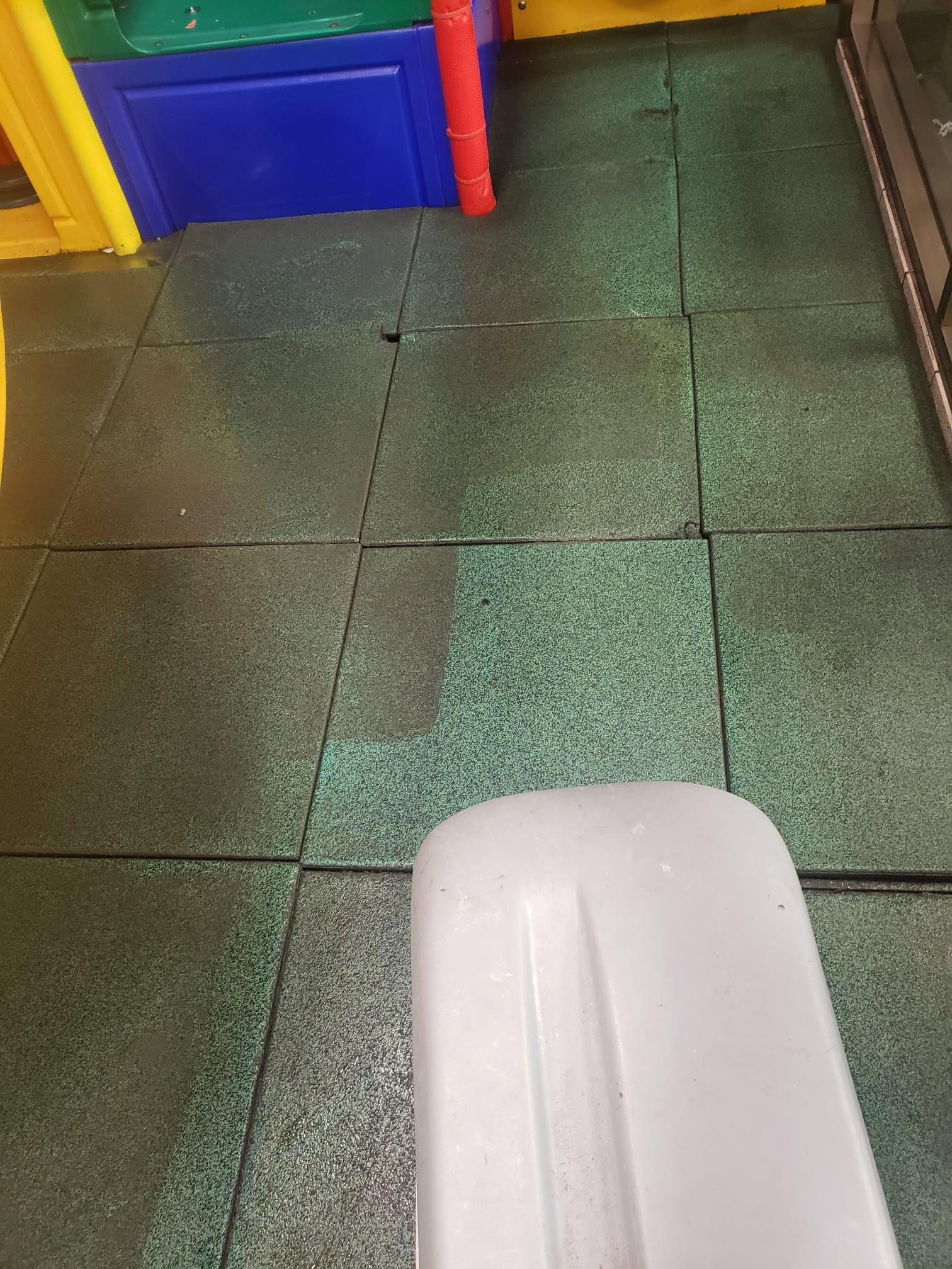 Playground surface cleaning