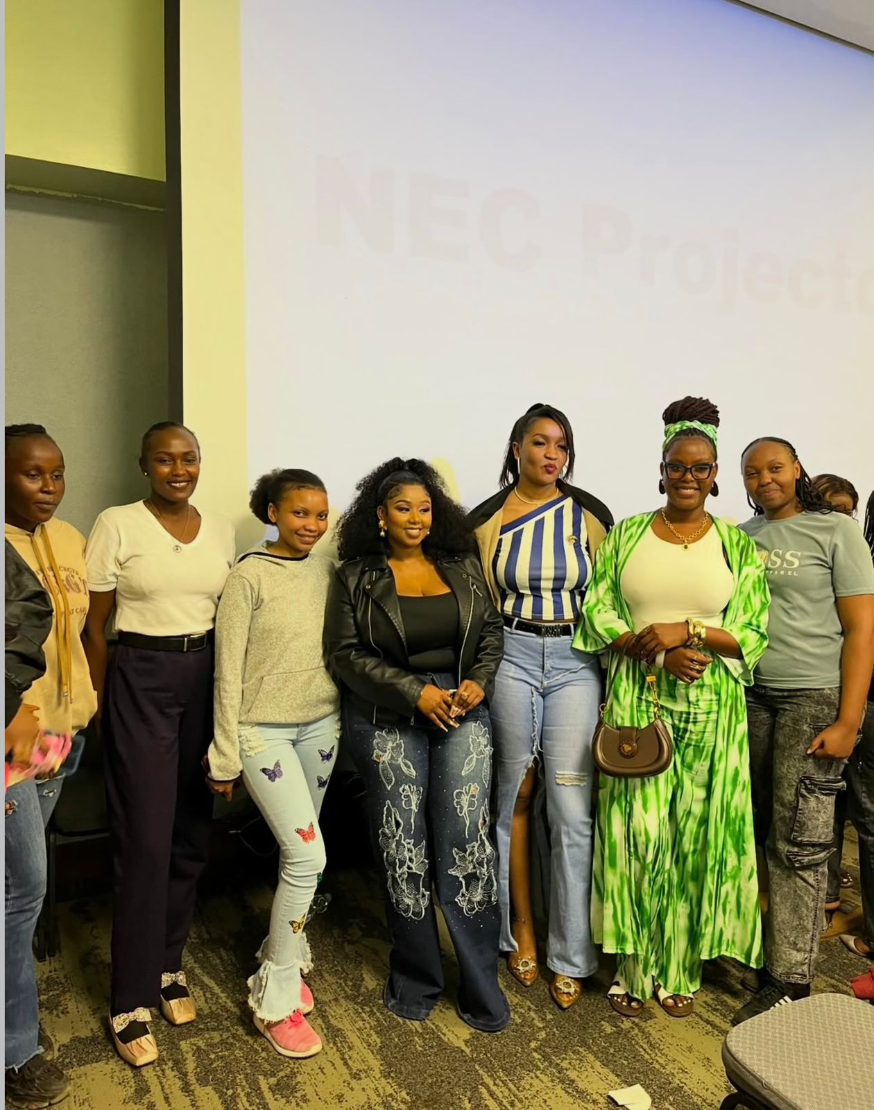 Gathoni with women traders students after seminar