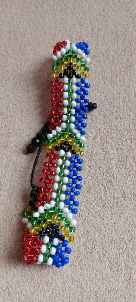 Multi-Color Striped Beaded Band