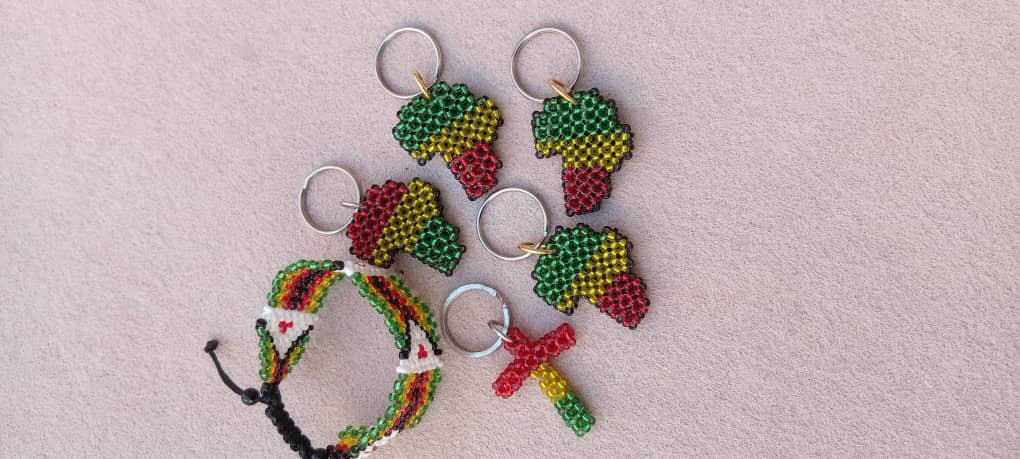 Pan-African Africa Keychain Set