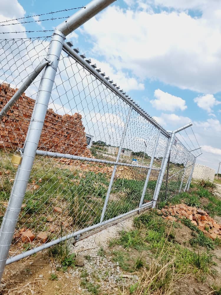 Chain link fence installation