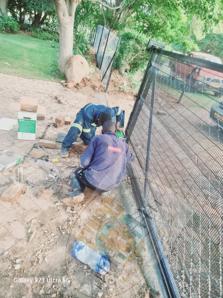 Installation team at work