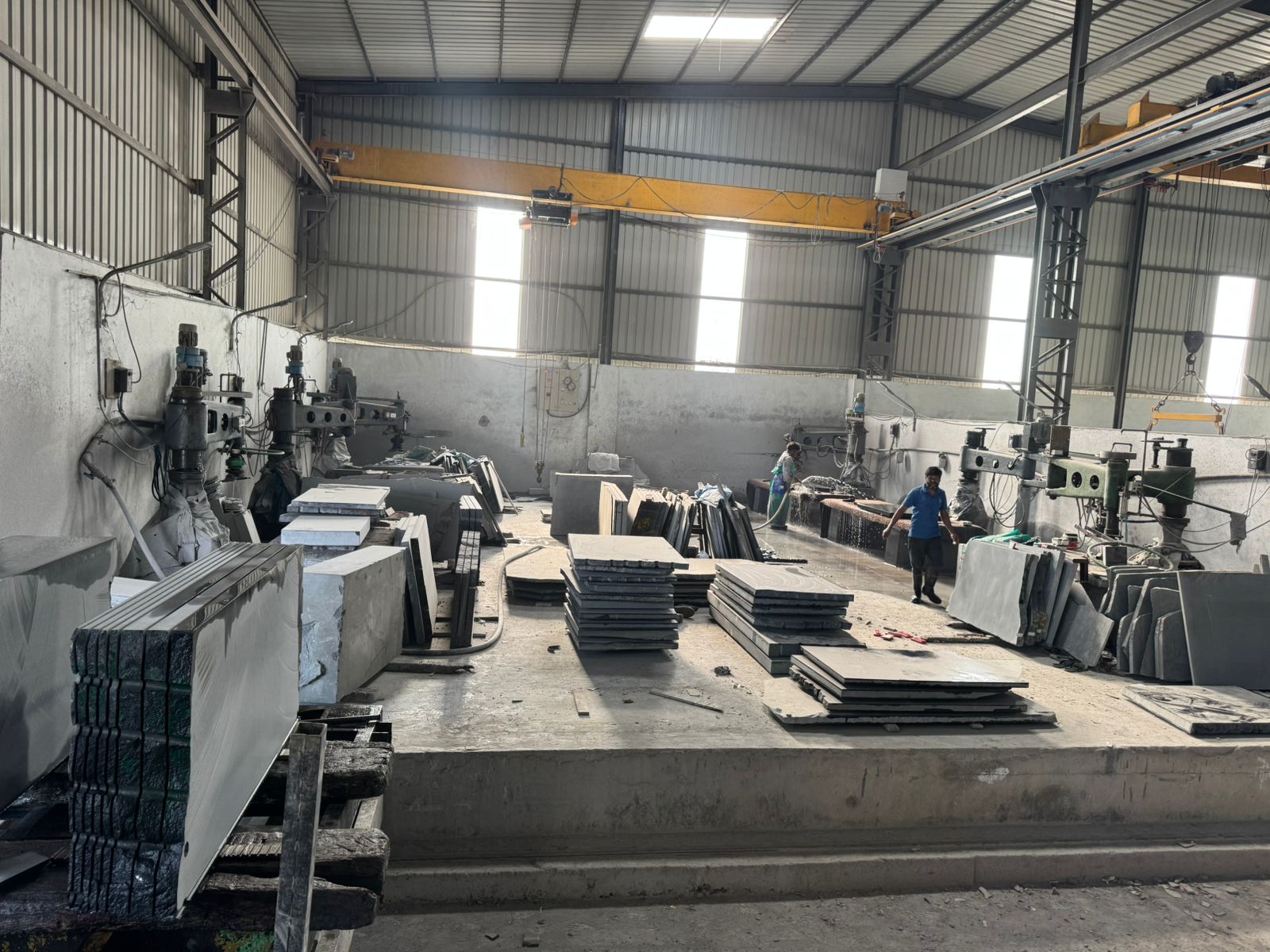Manufacturing workshop floor