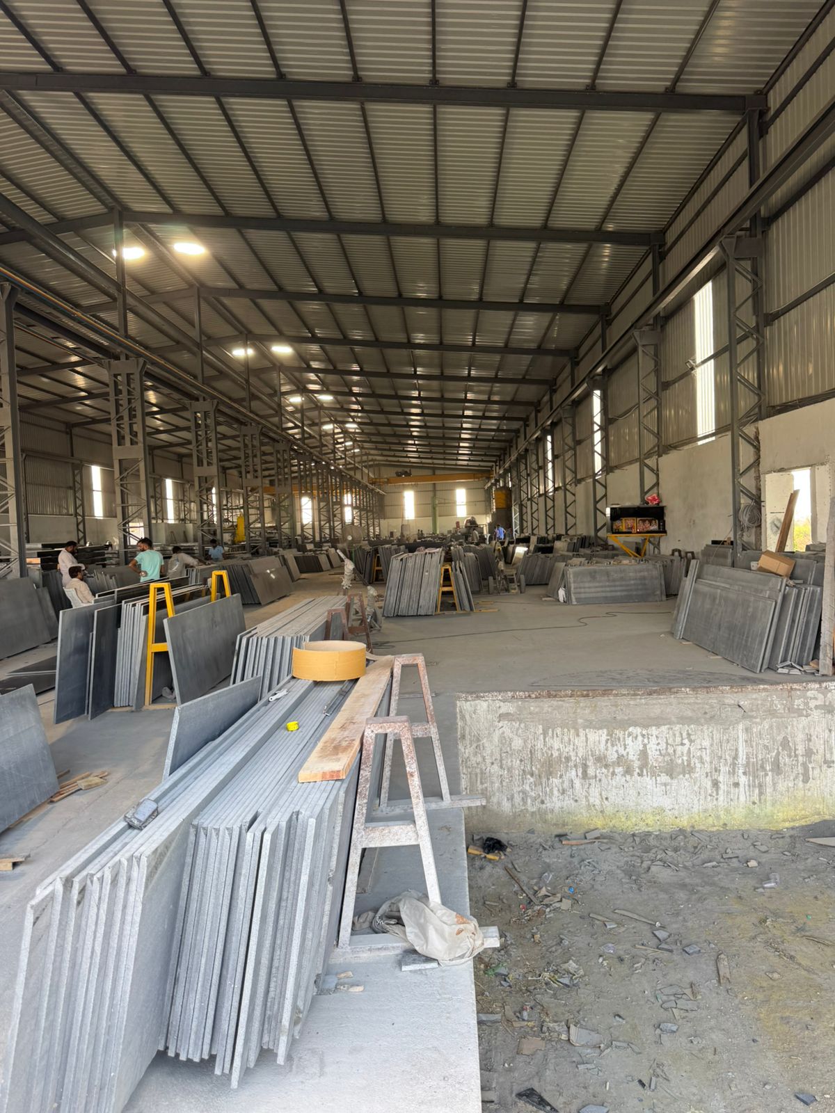 Large warehouse with organized inventory