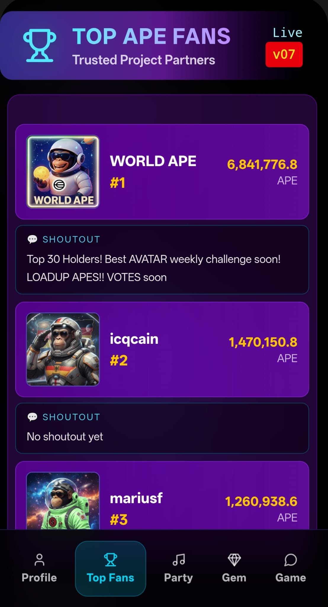 Top Ape Fans