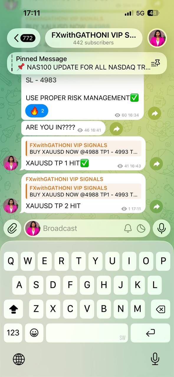FXwithGATHONI VIP Signals - BUY XAUUSD @4705 TP1 Hit