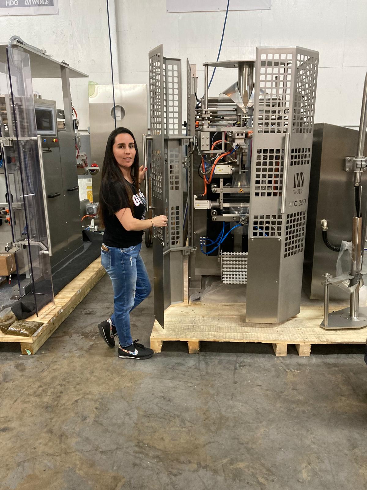 Wolf packaging machinery in warehouse
