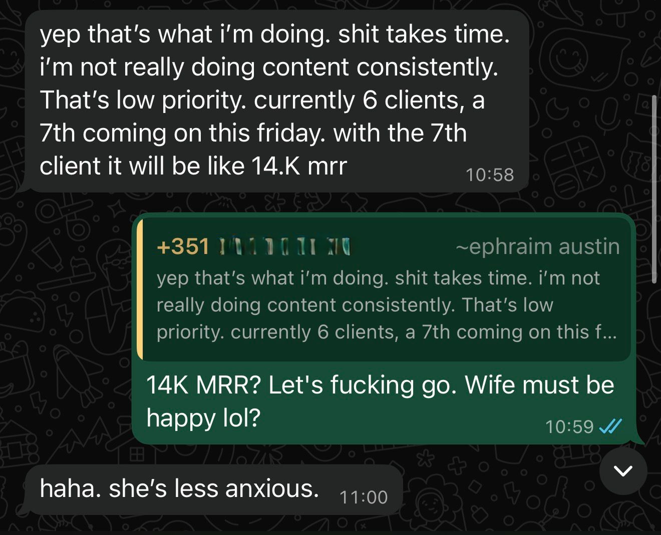 14K MRR with 7 clients - Ephraim Austin