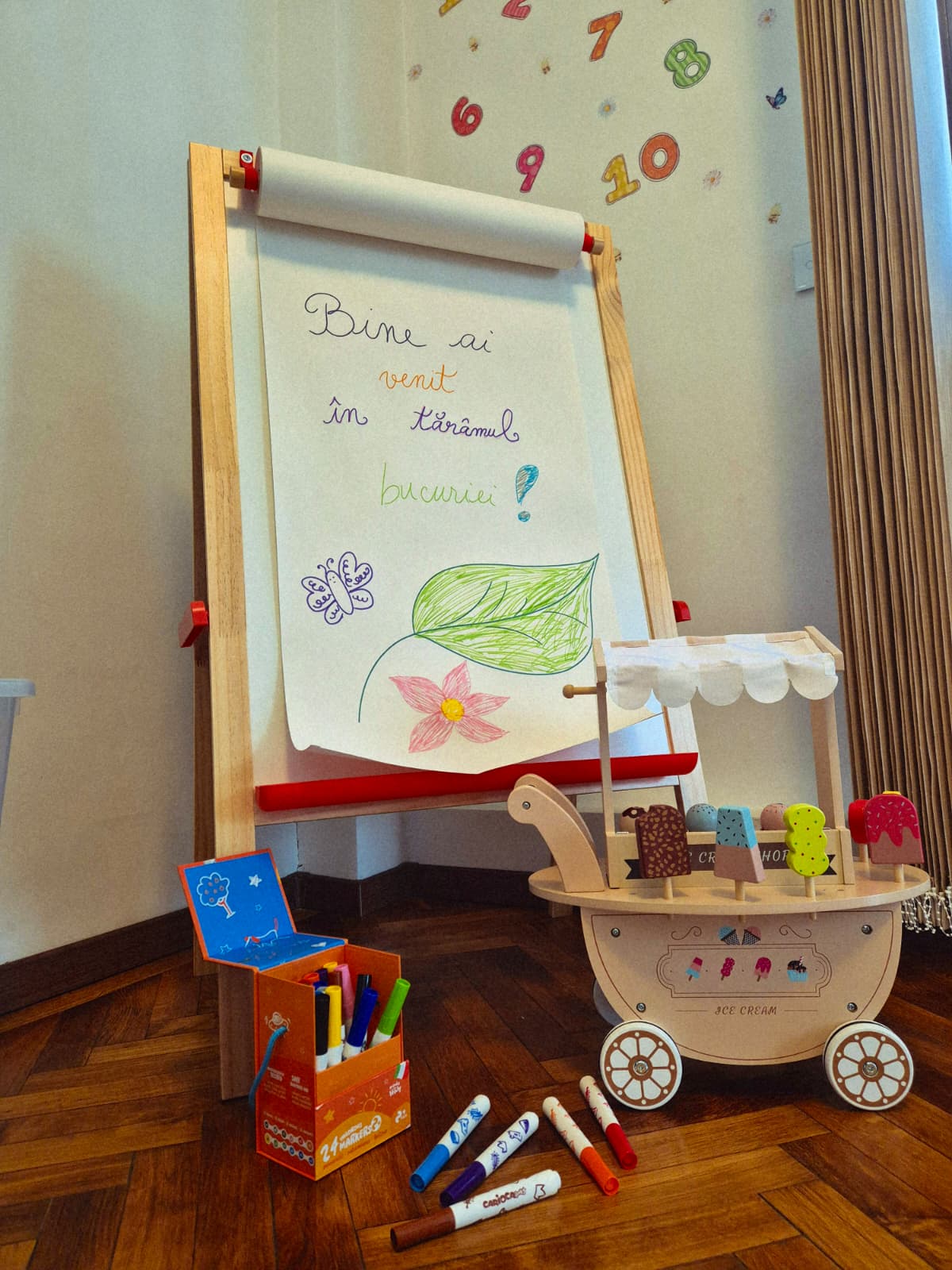 Tablă de bun venit cu mesaj