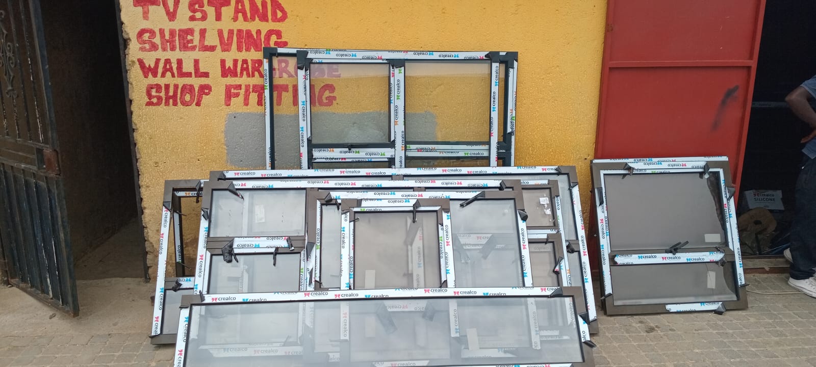 Various aluminium window frames