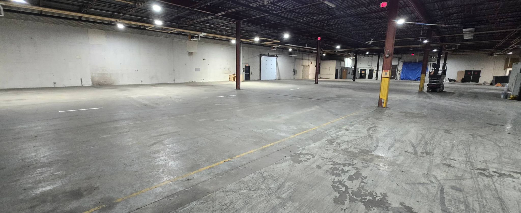 Ottawa warehouse interior - spacious floor with industrial lighting