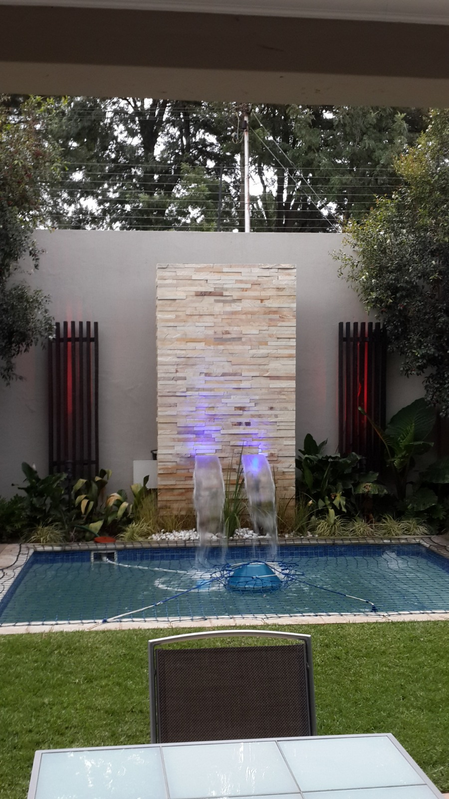 Illuminated Water Wall