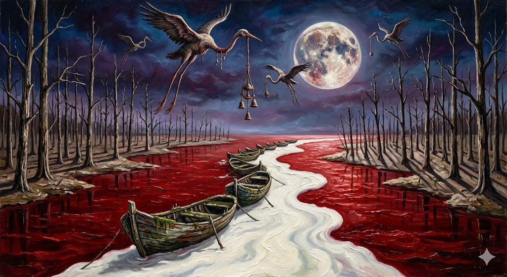 Red waters forest landscape