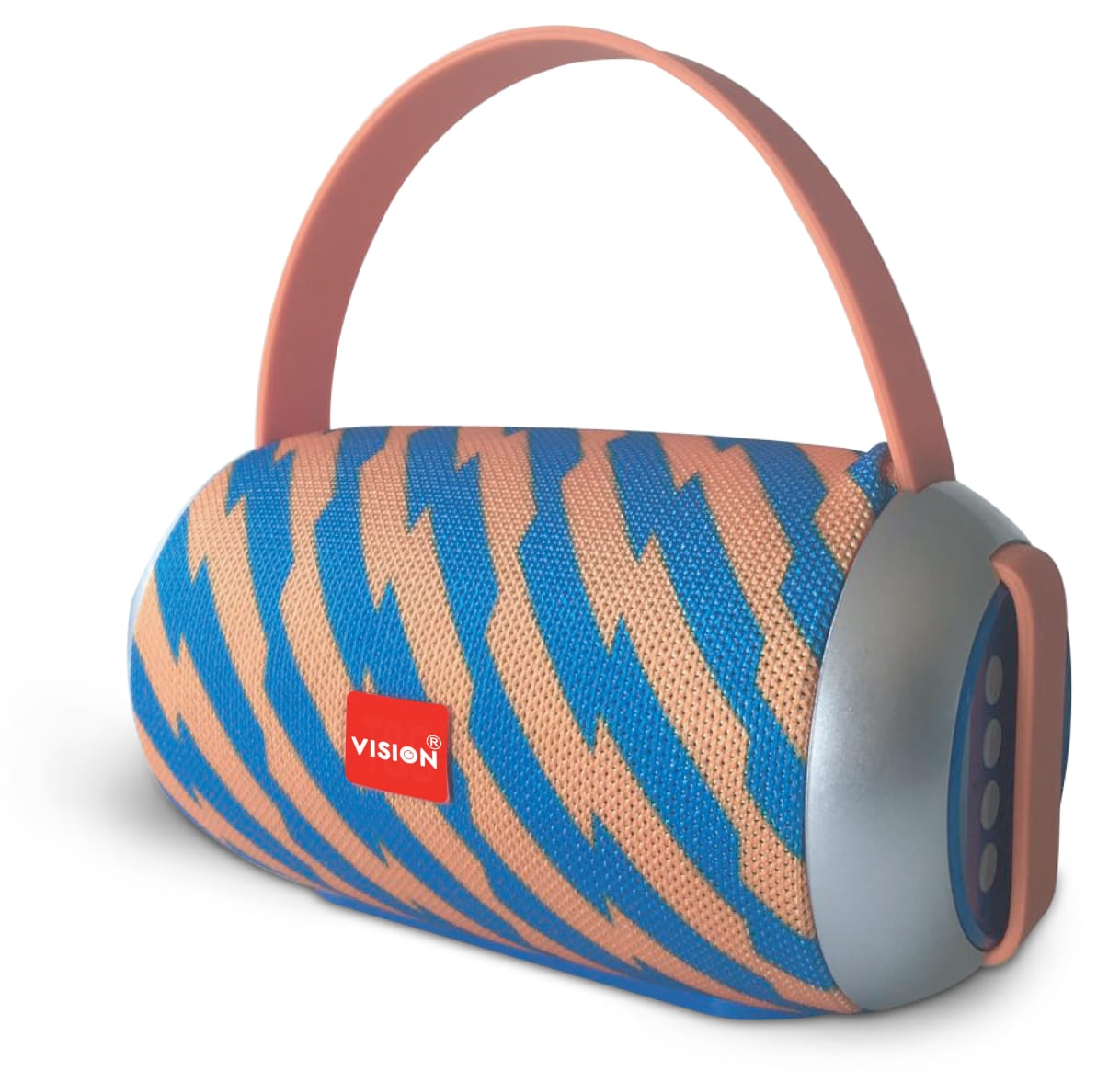 Enceinte Boombox Motif Bleu/Orange