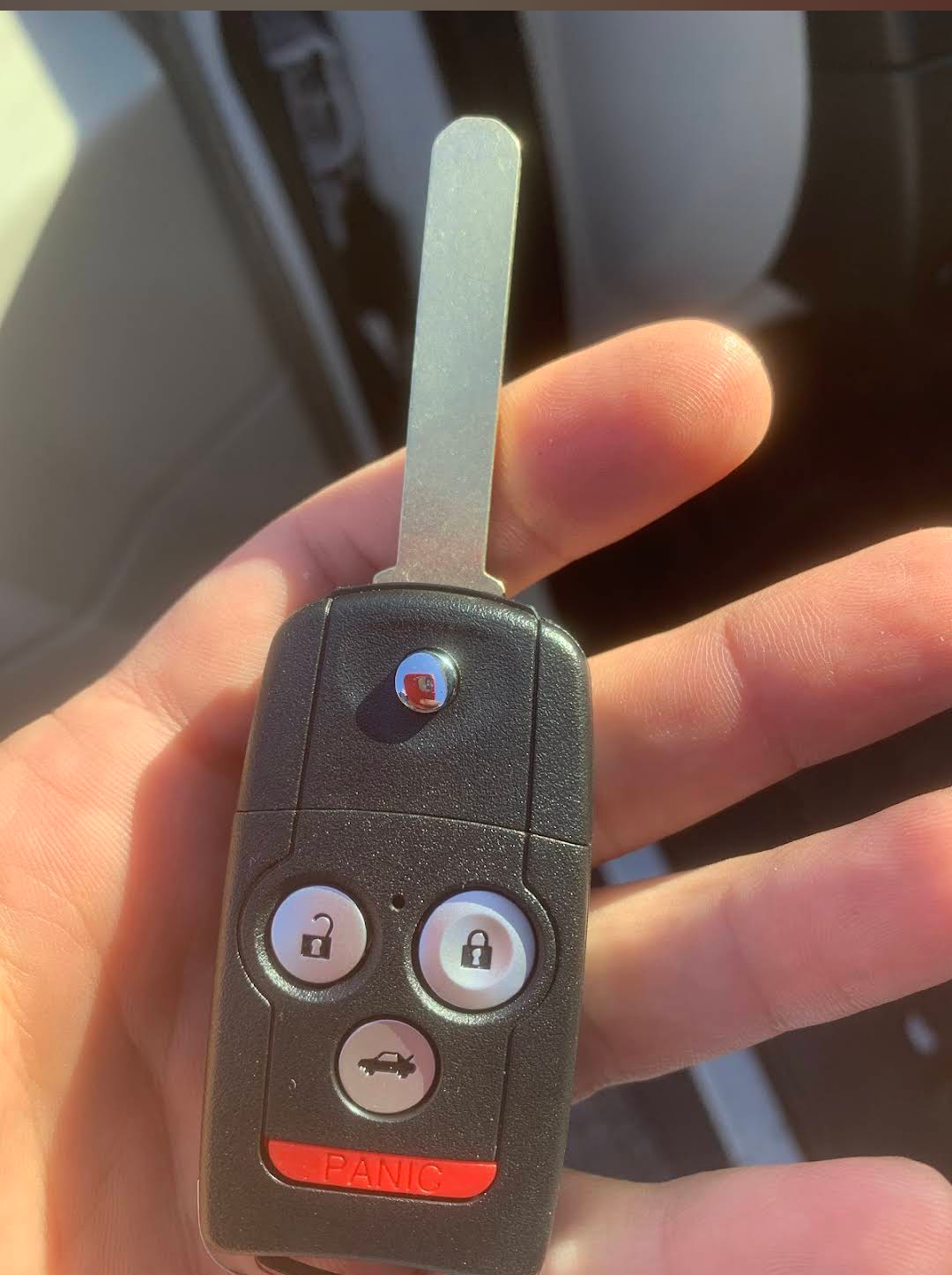 Acura flip key with PANIC button transponder key