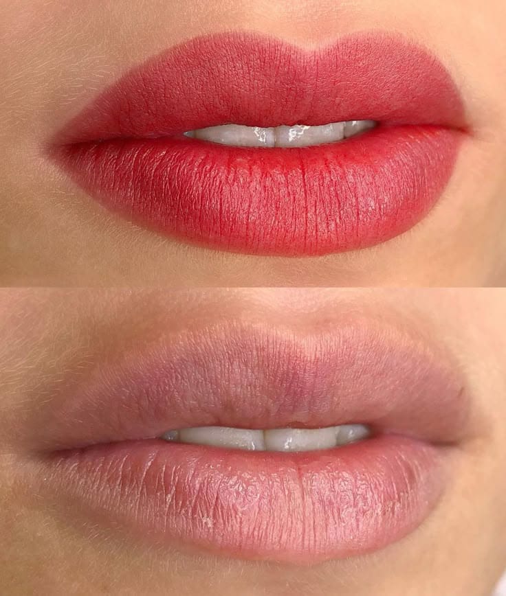 Micropigmentación de labios - resultado final