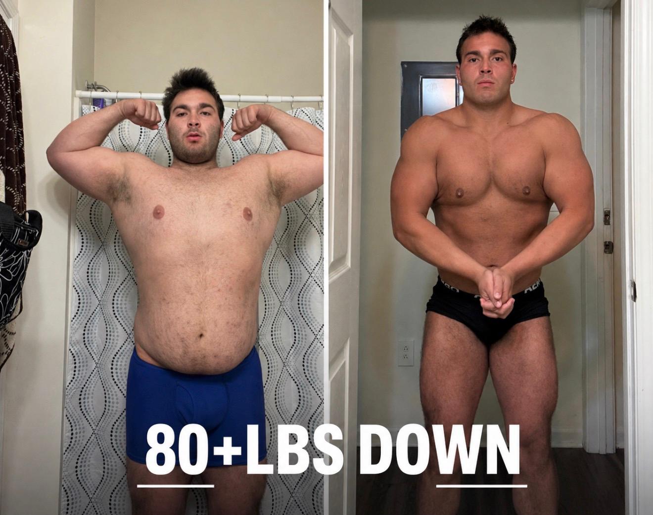 80+ lbs Down