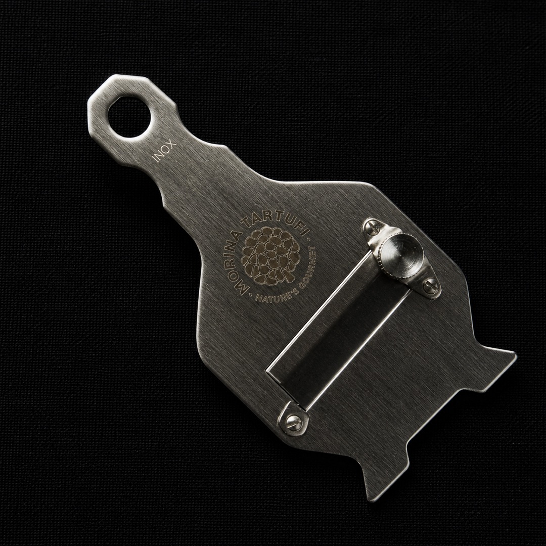Morina Tartufi branded all-steel truffle slicer