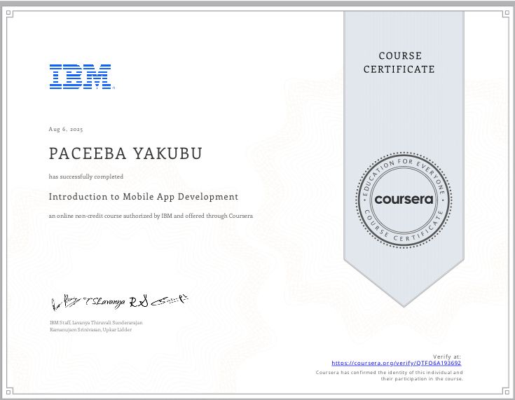 Introduction to Mobile App Development